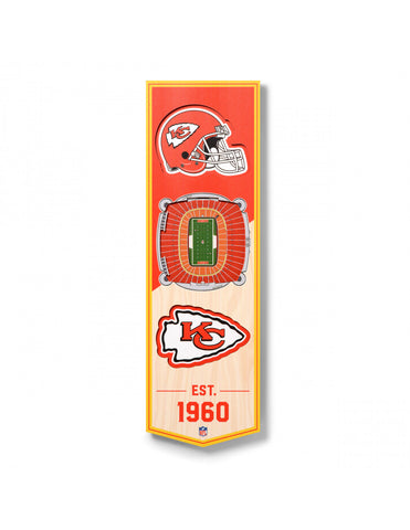 Kansas City Chiefs NFL Stadium Fan-Deko 3D Wall-Art